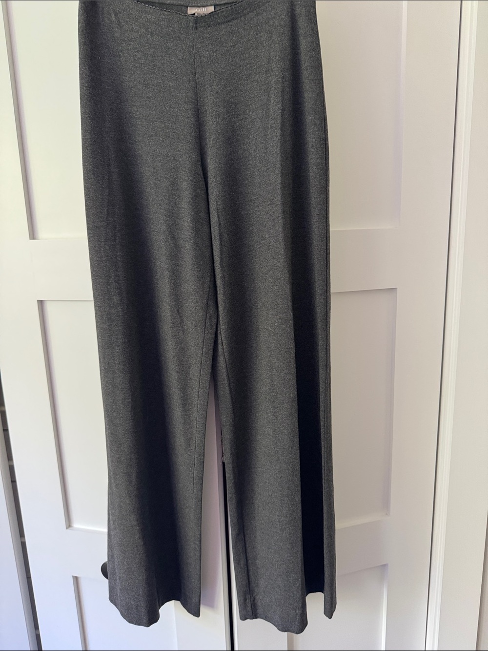 J. Jill Wide-Leg Knit Pants in Charcoal Gray